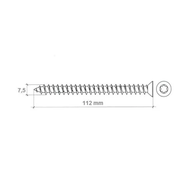 Tokrögzitö Csavar /Torx30/ 7.5*112 Mm