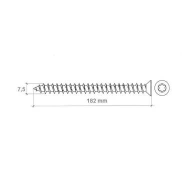 Tokrögzitő Csavar /Torx30/ 7,5*182 Mm