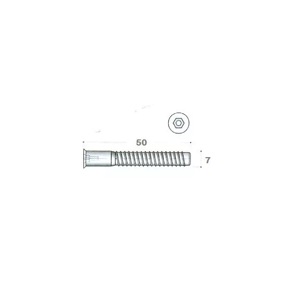 Comprimat Csavar Bkny Furat. 7.0*50 Mm