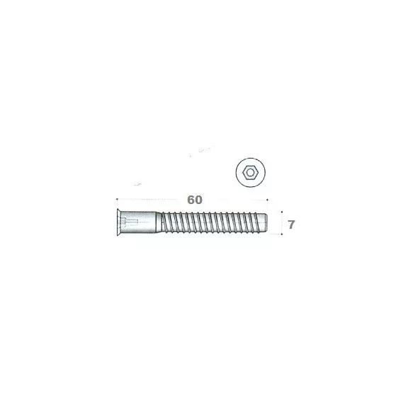 Comprimat Csavar Bkny Furat. 7.0*60 Mm