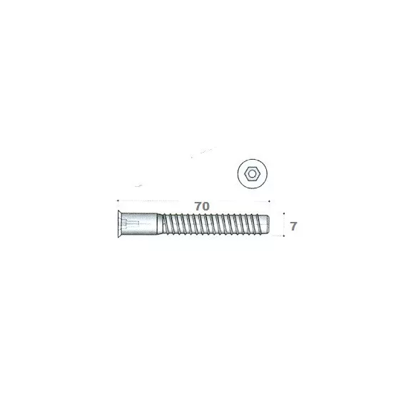 Comprimat Csavar Bkny Furat. 7.0*70 Mm