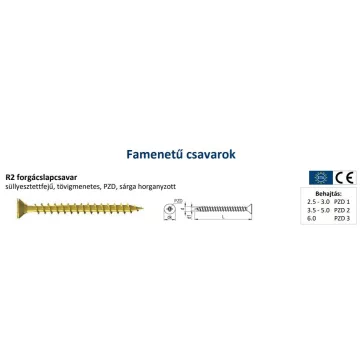 Forgácslapcsavar 1000Db/Cs Reisser 2.5*12 Mm