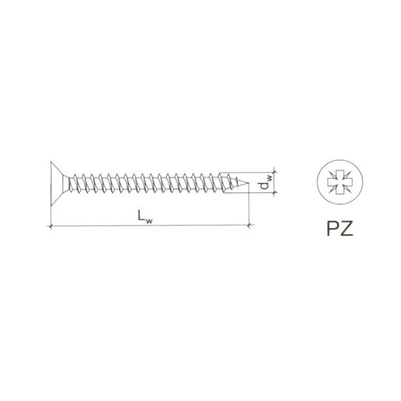 Forgácslapcsavar 1000Db/Cs Reisser 3.0*25 Mm