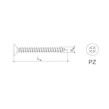 Forgácslapcsavar 1000Db/Cs Reisser 3.5*25 Mm