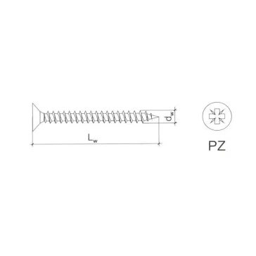 Forgácslapcsavar 100Db/Cs Reisser 6.0*110 Mm
