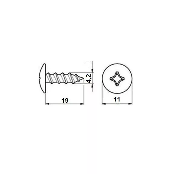 Lemezcsavar Önfúró 4,2*19Mm Opel