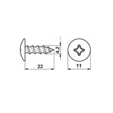 Lemezcsavar Önfúró 4,2*22Mm Opel