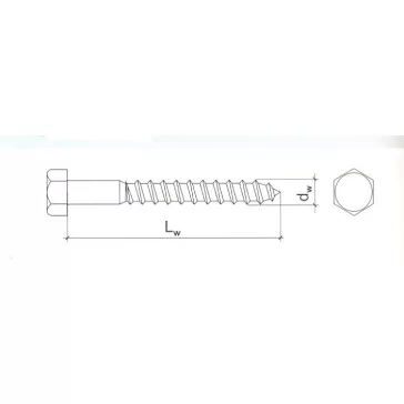 Állványcsavar Horganyzott 200Db/Cs 8*40 Mm