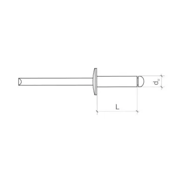Popszegecs Cs/250 Alu-Acel Nyitott 4,8*25