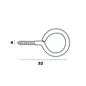 Szemescsavar 72Db/Cs. 4,5X45 Mm