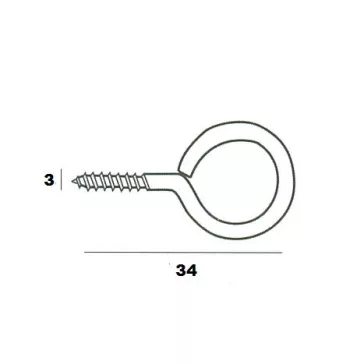 Szemescsavar 144Db/Cs. 3*34-40 Mm