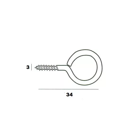 Szemescsavar 144Db/Cs. 3*34-40 Mm