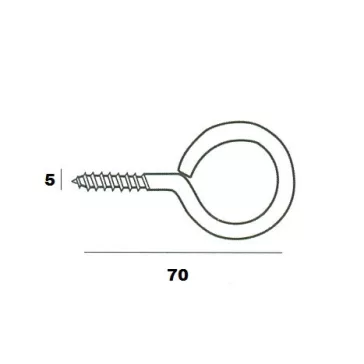 Szemescsavar 50Db/Cs. 6*70 Mm