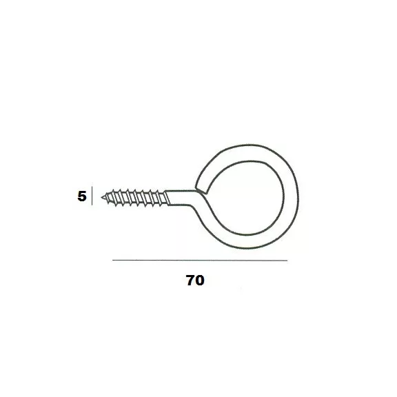 Szemescsavar 50Db/Cs. 6*70 Mm