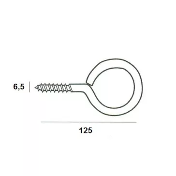 Szemescsavar /Hegesztett/ Fém M12*200 Mm