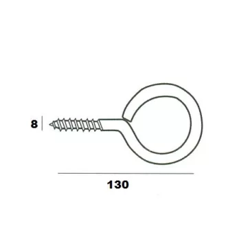 Szemescsavar 8*120 Mm