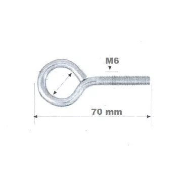 Szemescsavar 50Db/Cs Fém M6*70Mm
