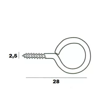 Szemescsavar 144Db/Cs. 2,8*30 Mm