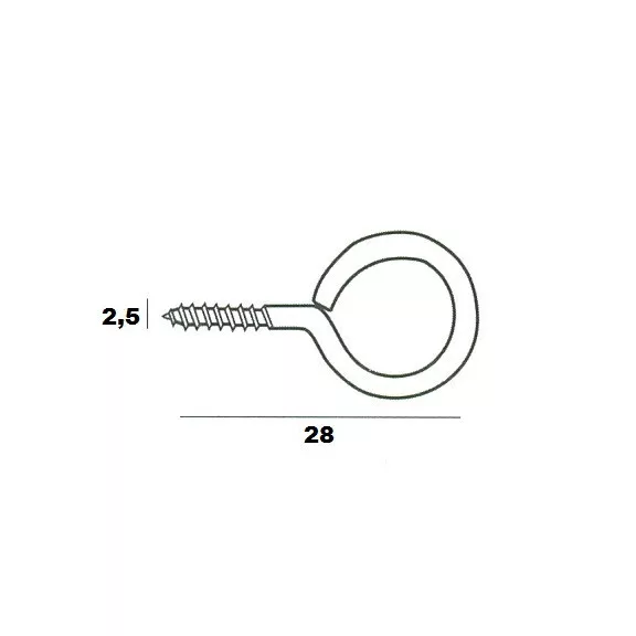Szemescsavar 144Db/Cs. 2,8*30 Mm