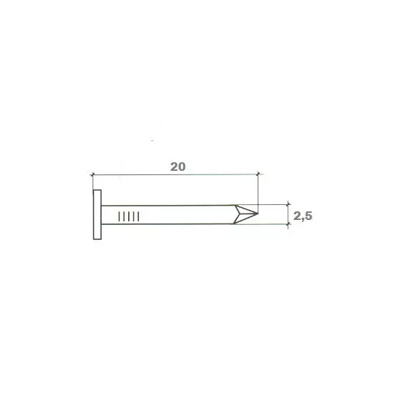 Fedéllemezszeg Horganyzott/Palaszeg/ 25*20 Mm