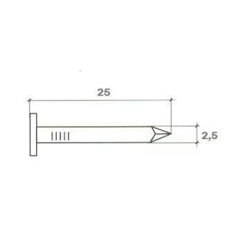 Fedéllemezszeg Horganyzott/Palaszeg/ 1 Kg/Cs 25*25 Mm