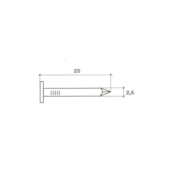 Fedéllemezszeg Horganyzott/Palaszeg/ 1 Kg/Cs 25*25 Mm
