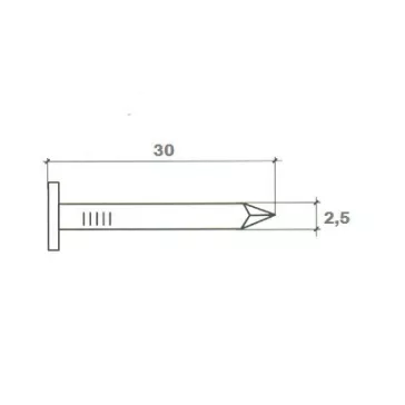 Fedéllemezszeg Horganyzott/Palaszeg/ 25*30 Mm