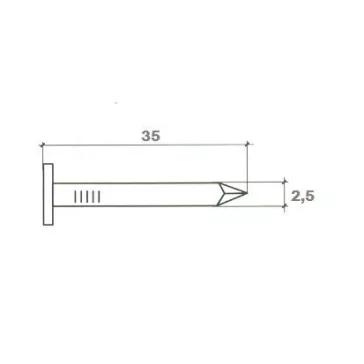 Fedéllemezszeg Horganyzott/Palaszeg/ 1 Kg/Cs 25*35 Mm