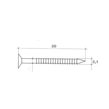 Zsindelyszeg Horganyzott /Körgyürüs/ Tegola 31*30 Mm