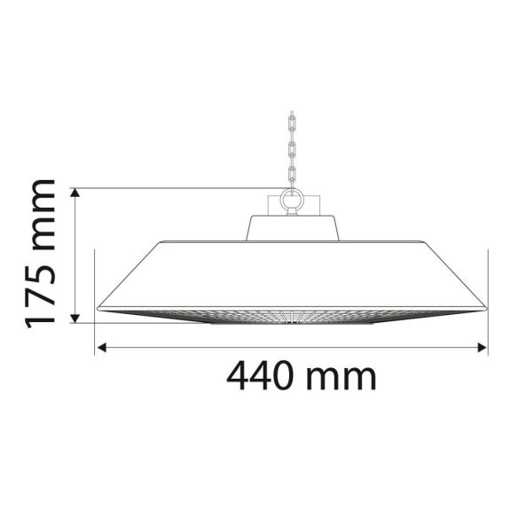 Mennyezeti Infra Hősugárzó 1,5 Kw Ip44 Alu. - Neo Tools