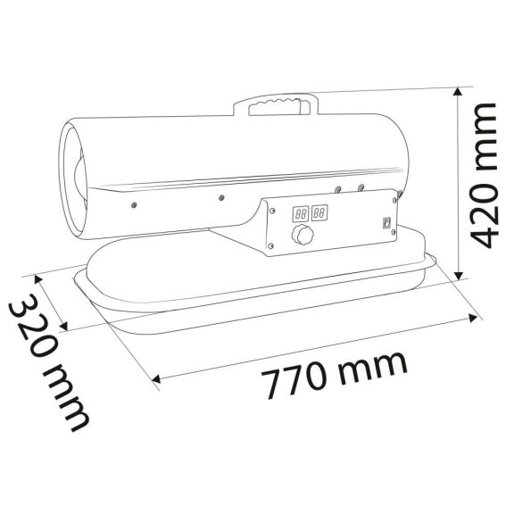 Gázolajos Hőlégbefúvó 20Kw 19L, 550M3/H Neo Tools