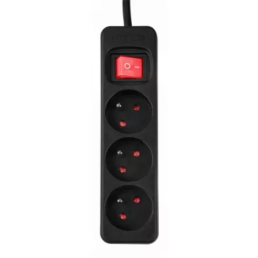 Hosszabbító 3,0M 3 D.Alj Fekete Ki/Be Ka Neo Tools