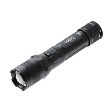 Zseblámpa 1000Lum Led 10W Usb Tölthető Neo Tools